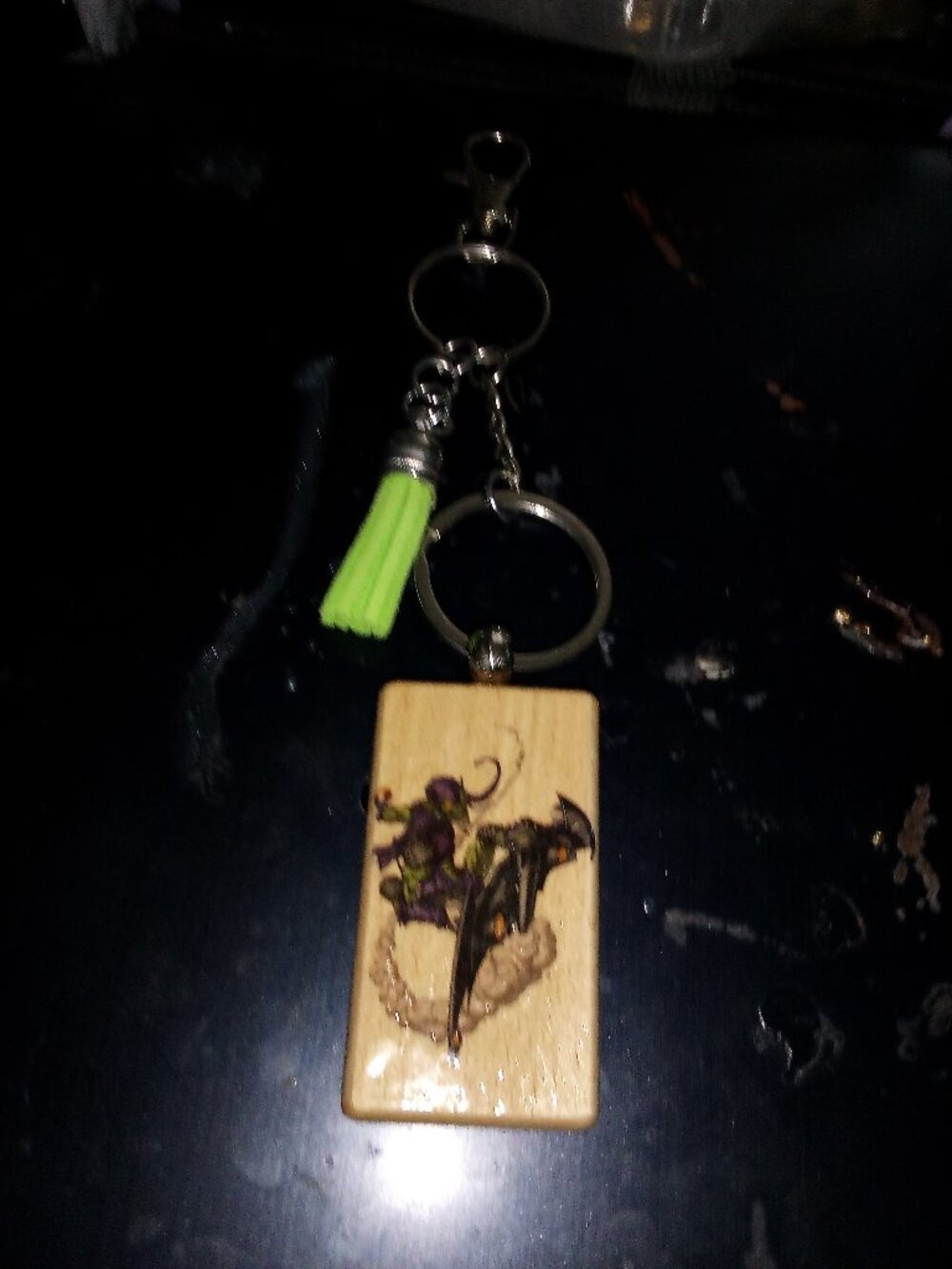 Handmade Spiderman Green Goblin Bag Charm